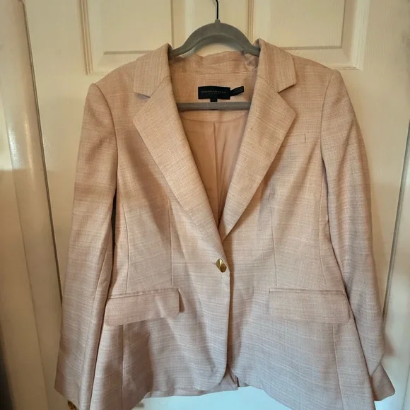 Donna Karan Pink & Cream Blazer with Peplum Detail - Picture 8 of 8